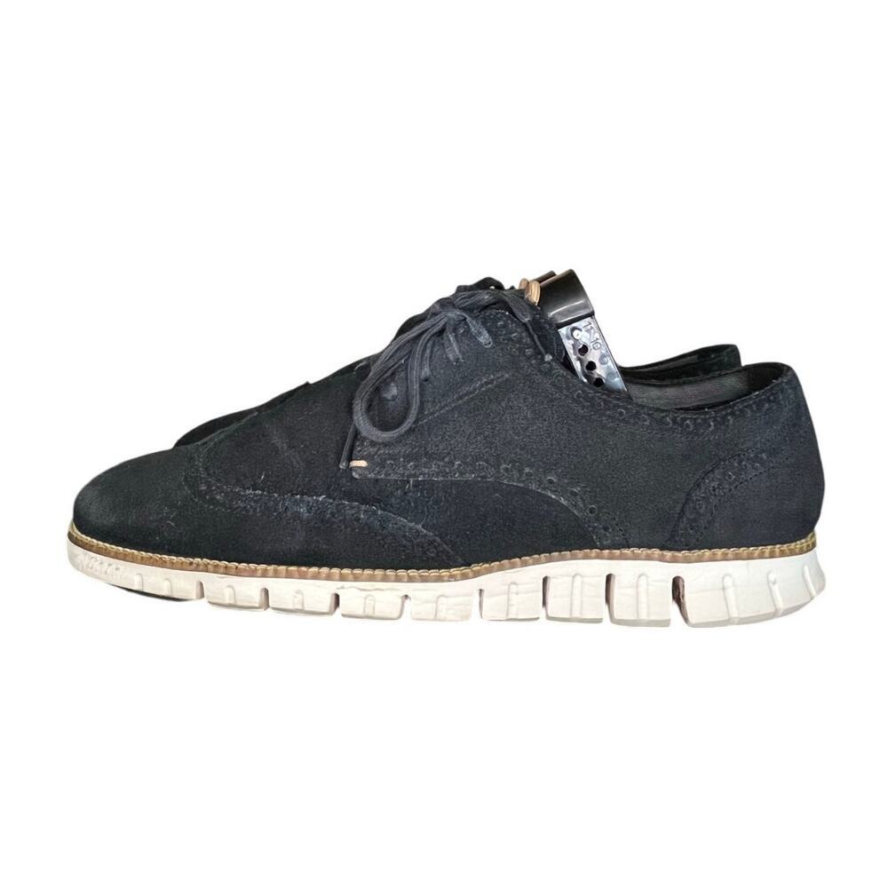 ***SOLD*** Cole Haan Mens 12M‎ Zerogrand Black Suede Wingtip Oxford C22746